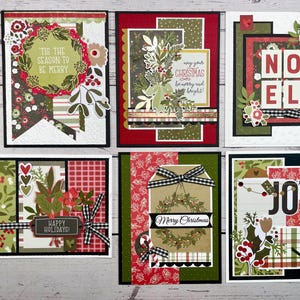 Timeless Tidings DIY of geassembleerde kaartenset - voor 6 kaarten - Kerstkaartenset, doe-het-zelfkaartenset, kerstkaarten, Simple Stories Holiday Life