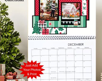 Moments to Remember Personalized Photo Calendar | Custom Wall Calendar Template | Editable Canva Template |  | Monthly Photo Calendar