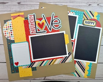 Brotherly Love Premade Scrapbook Layout or DIY Page Kit