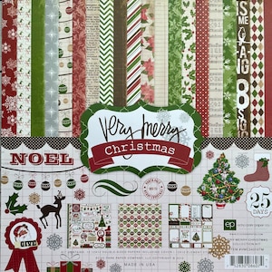 Echo Park 12x12 Very Merry Christmas Scrapbook Papers Collection, Christmas Scrapbook Paper, Christmas Scrapbook Collection