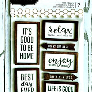 American Crafts Jen Hadfield Homemade  Wood Stickers