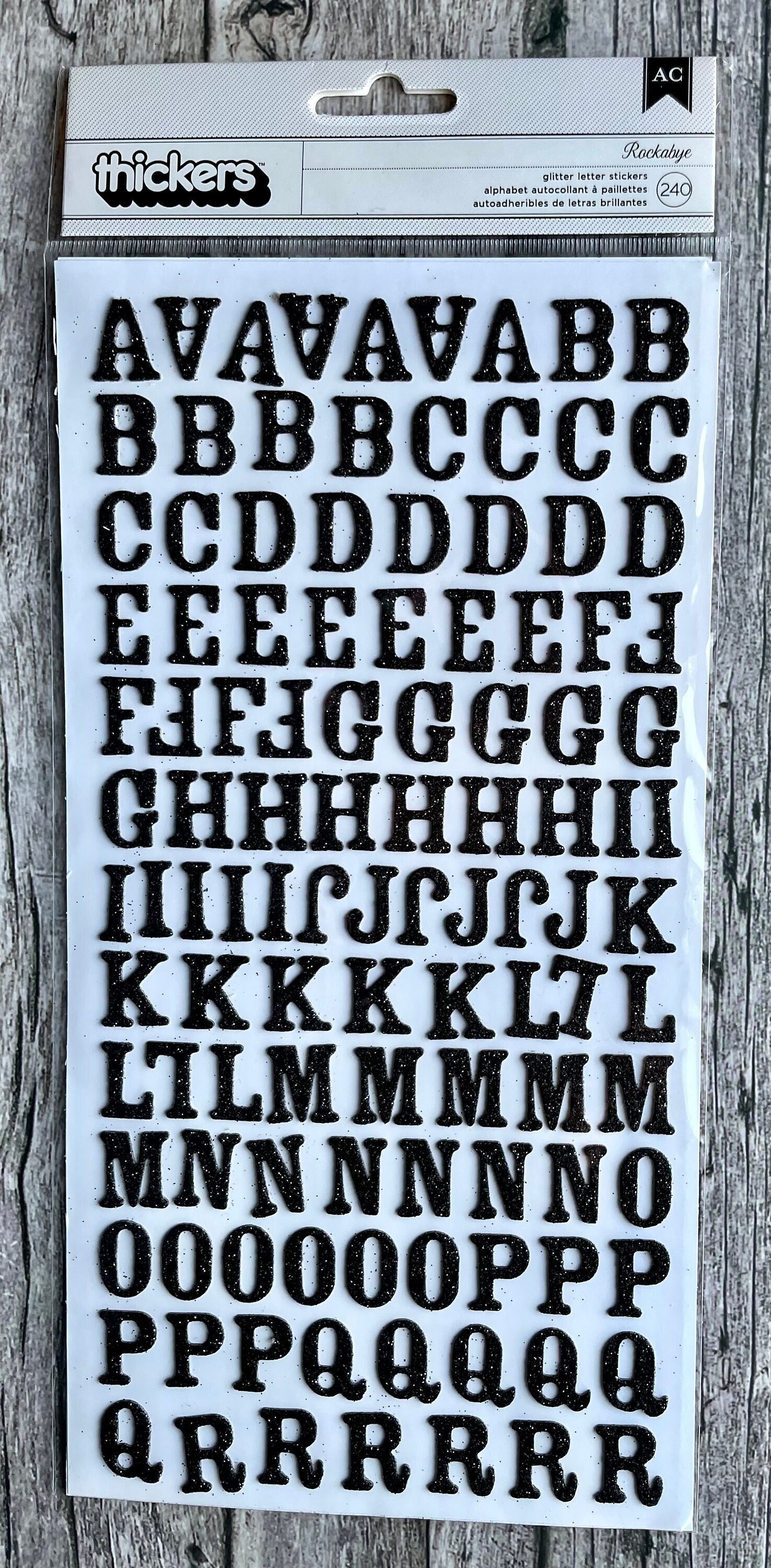 240 Clear Alphabet Letters Rhinestones Gem Stickers