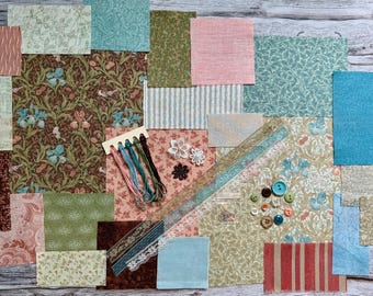 Willow & Rose Curated Slow Stitch Scrap Fabric Kit