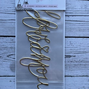 Naklejki Crate Paper Maggie Holmes Gold Puffy Word - Kolekcja Carousel Dream and Love You