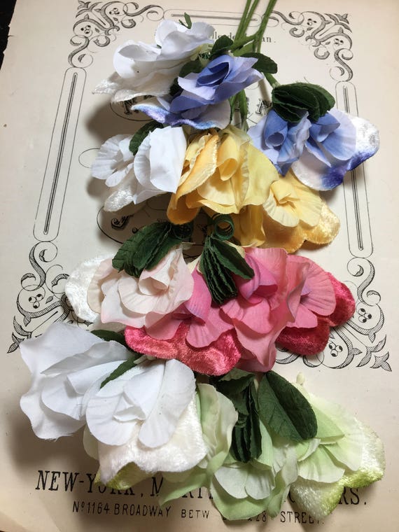 Vintage millinery flowers Etsy