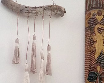 Cream Cotton Tassel Wall Hanging