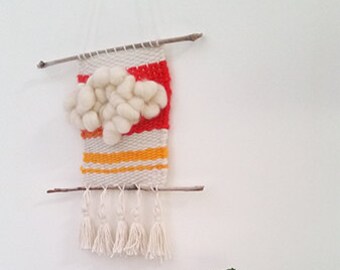 Orange and Yellow Woven Wall Hanging
