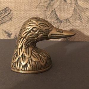 Vintage Mallard Duck Brass Pencil Sharpener (Rare).