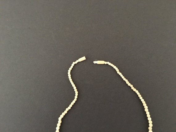 Mid Century Carved Bone "Pearl" Necklace - image 4