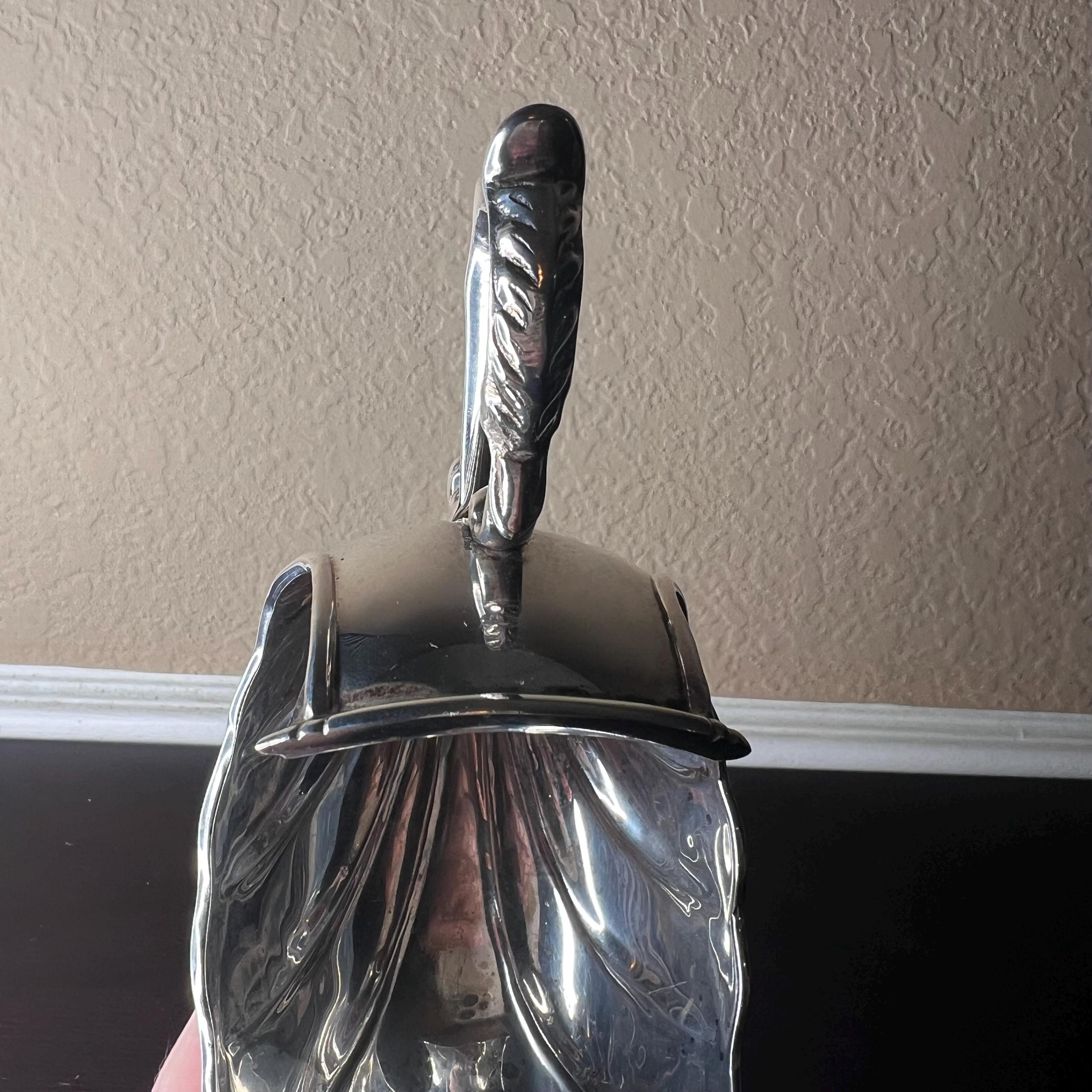 Vintage 1950's Silverplate Gravy Boat, Scallop Design, Seafood