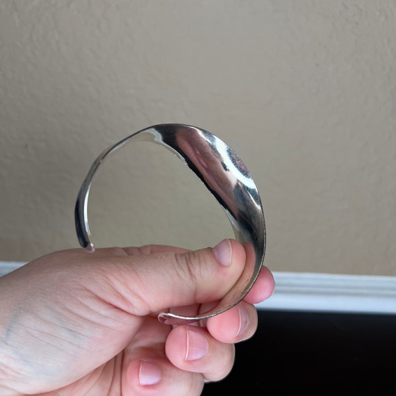 Vintage Solid Silver 925 Cuff Bracelet, Jewelry, … - image 6