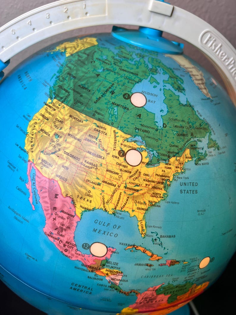 Vintage 1988 Fisher-price Light-up Globe W…