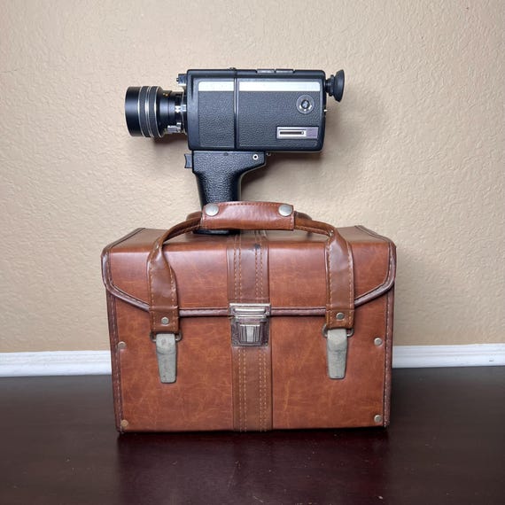 Vintage Focal XL-303 Super 8 Movie Camera With Case | Mid-century