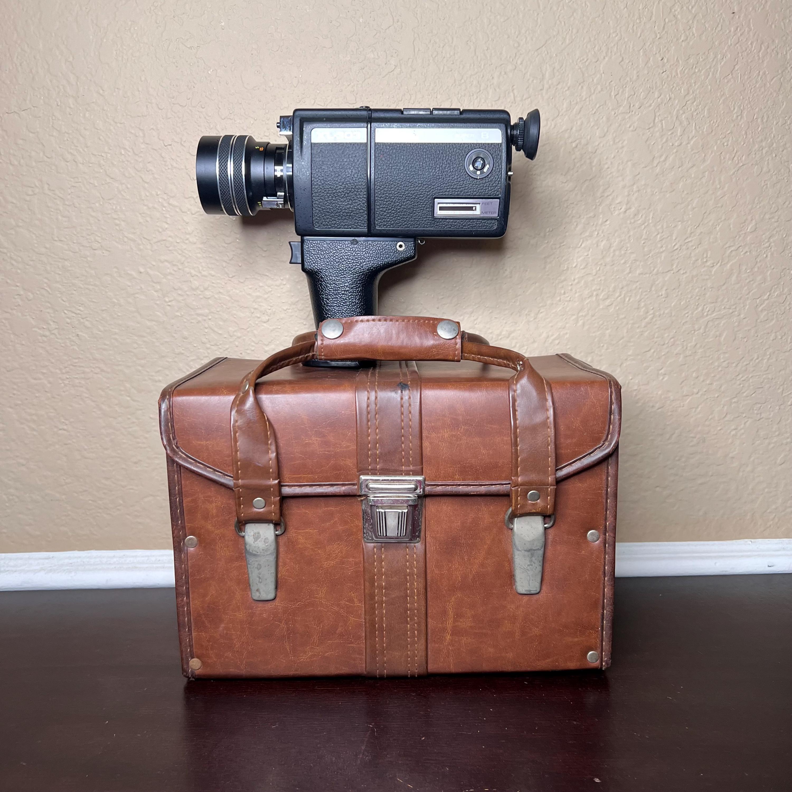 Vintage Focal XL-303 Super 8 Movie Camera With Case | Mid-century