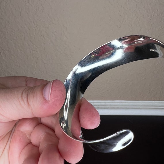 Vintage Solid Silver 925 Cuff Bracelet, Jewelry, … - image 3
