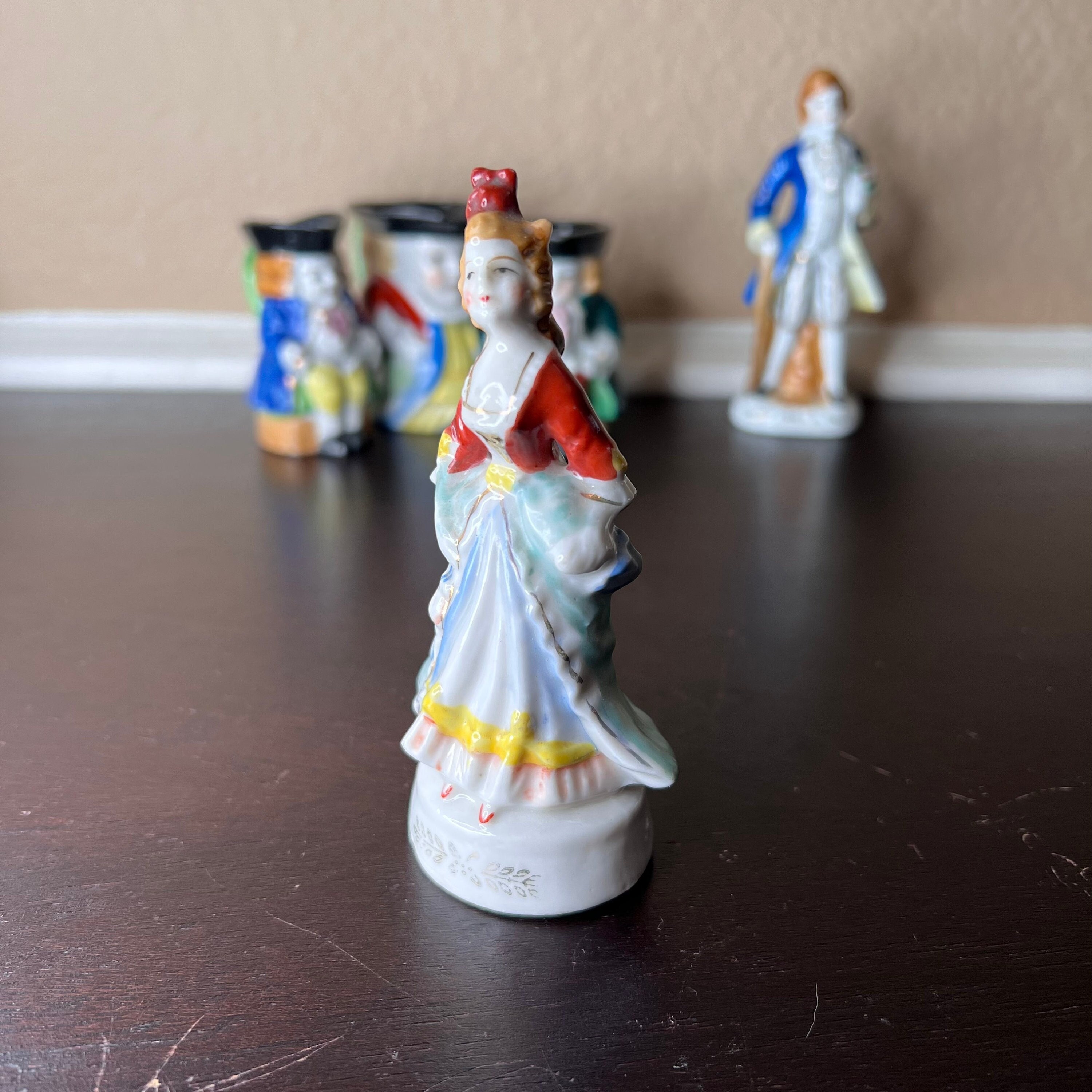 Vintage 1940's Made in Occupied Japan Colonial Lady W Parasol