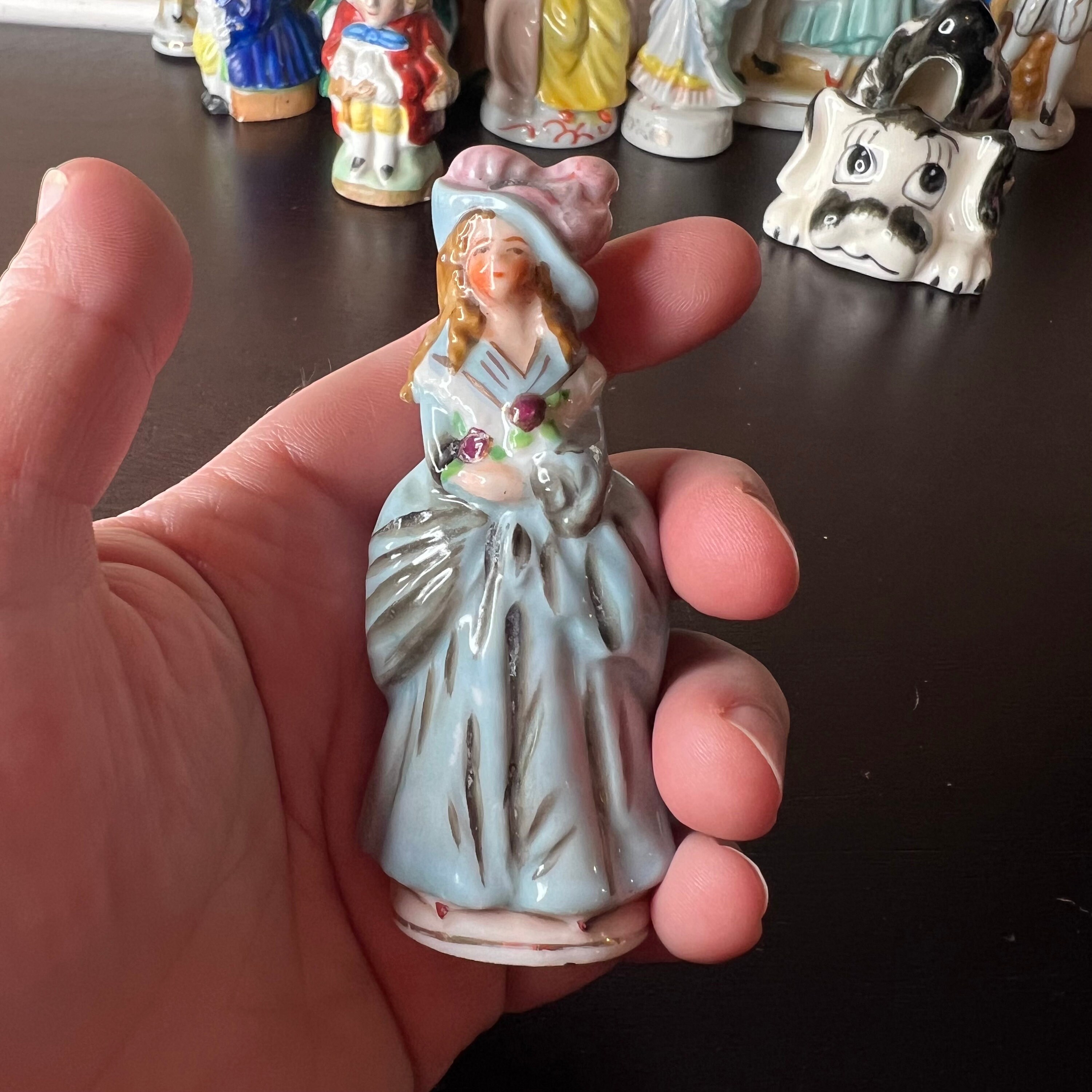 【MIOJ】鉄道模型（made in occupied Japan） Vintage Made in Occupied Japan Victorian Lady Figurine, MIOJ