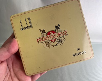 Vintage Mid-Century Dunhill Montecruz Cigar Tin – Spanish Canary Islands