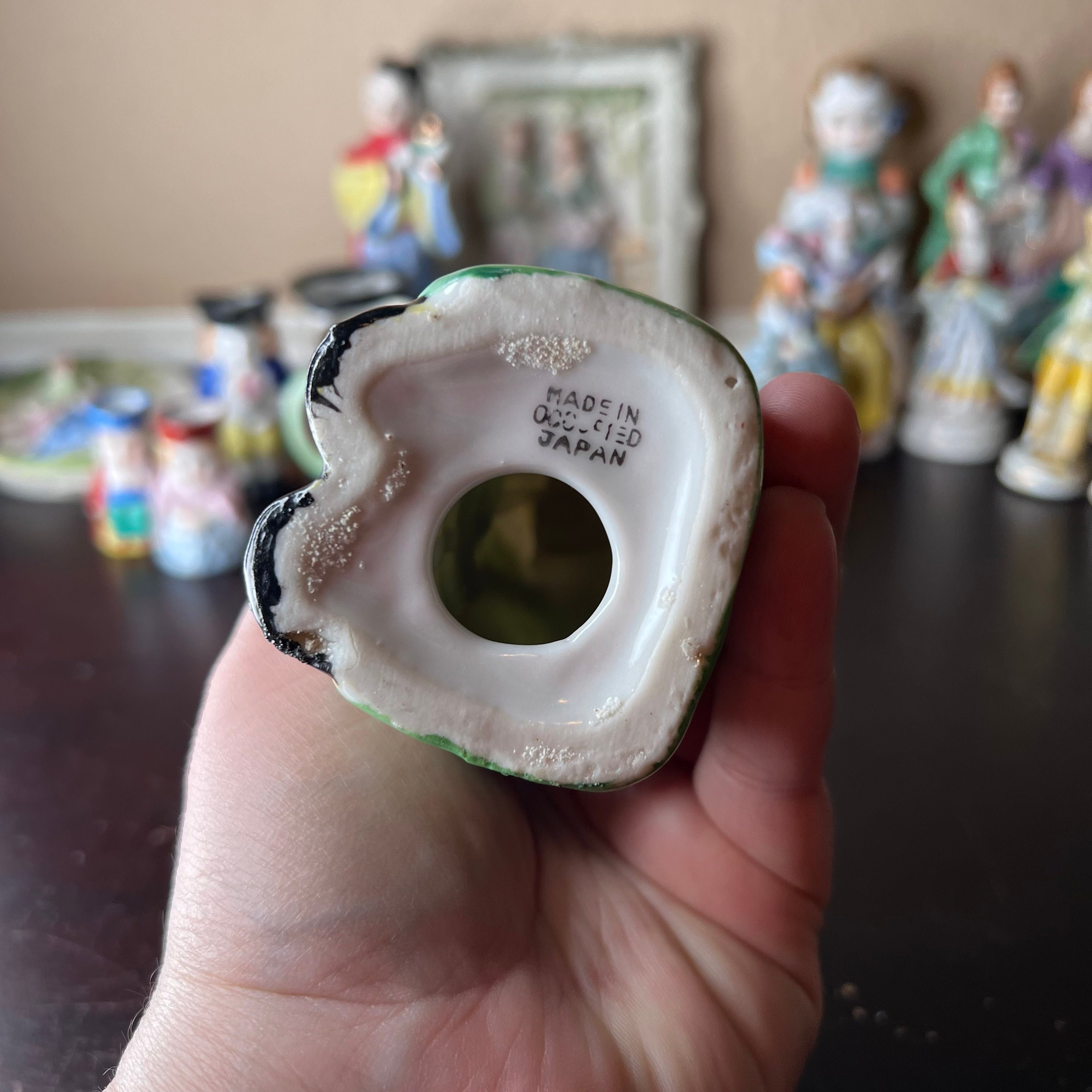 老人と子供の置物 Vintage 1940's Made in Occupied Japan Wise Old Man Figurine