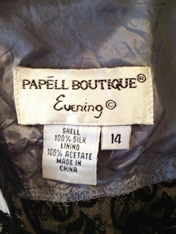 Vintage 1990's slip-style Papell Boutique silk wi… - image 4