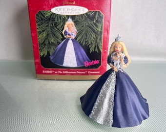 Vintage Barbie Millennium Princess Hallmark Keepsake Ornament New Year 1999