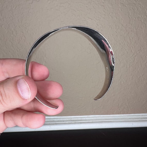 Vintage Solid Silver 925 Cuff Bracelet, Jewelry, … - image 5