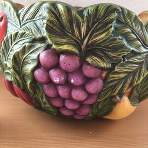 Gorgeous Vintage Holland NB Painted Relief Fruit Bowl image 4
