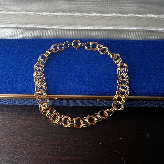 Vintage Estate 14K Gold Link Bracelet, 7” Long, Solid Gold Jewelry, Figure Eight, Lucky 8, Sister Gift, Mother Gift, Daughter Gift, Elegant