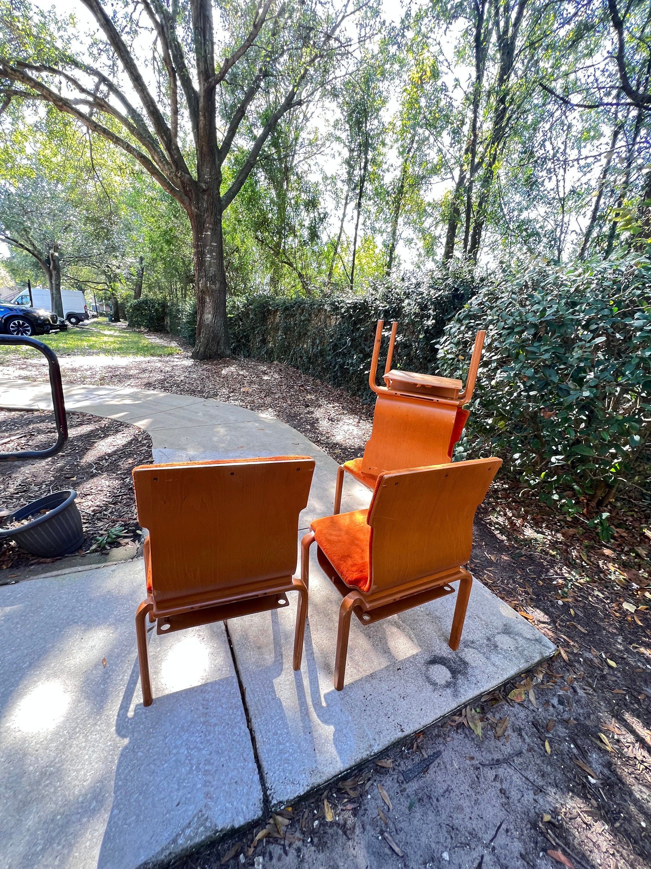 Vintage 1960's MCM Sanders Bentwood Stacking Side Chair