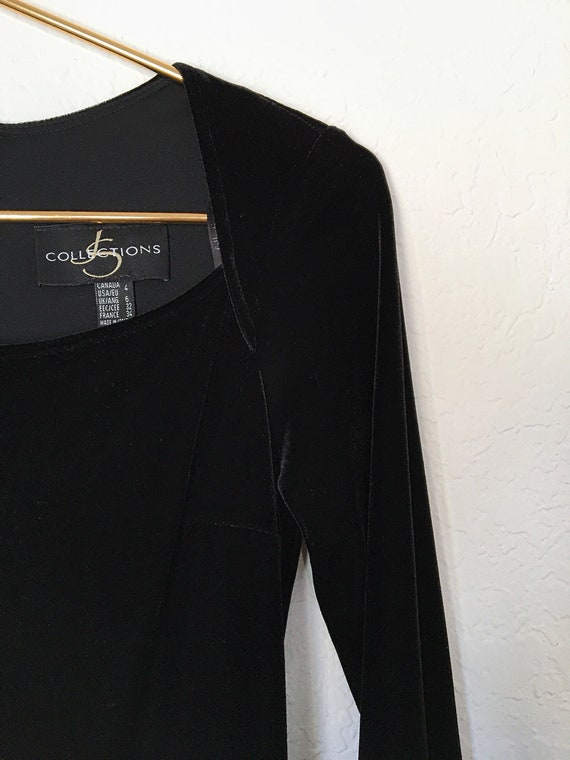 JS Collections Full Length Black Gown with Quarte… - image 4