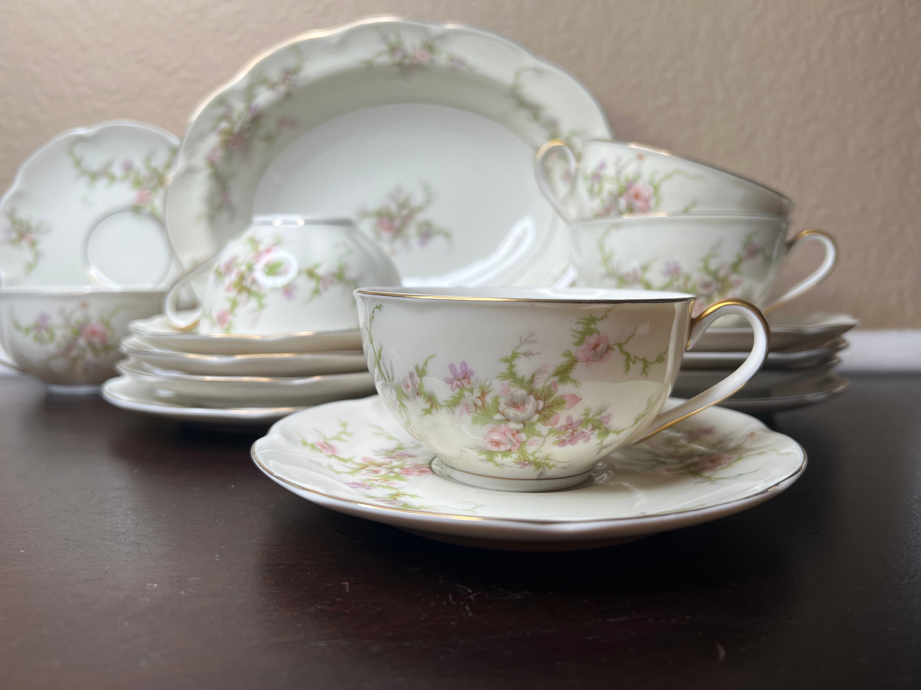 Vintage Theodore Haviland New York Rosalinde China, 10” Vegetable