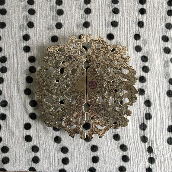 英国アンティーク シルバープレート 脚付きトリベット 鍋敷き 英国