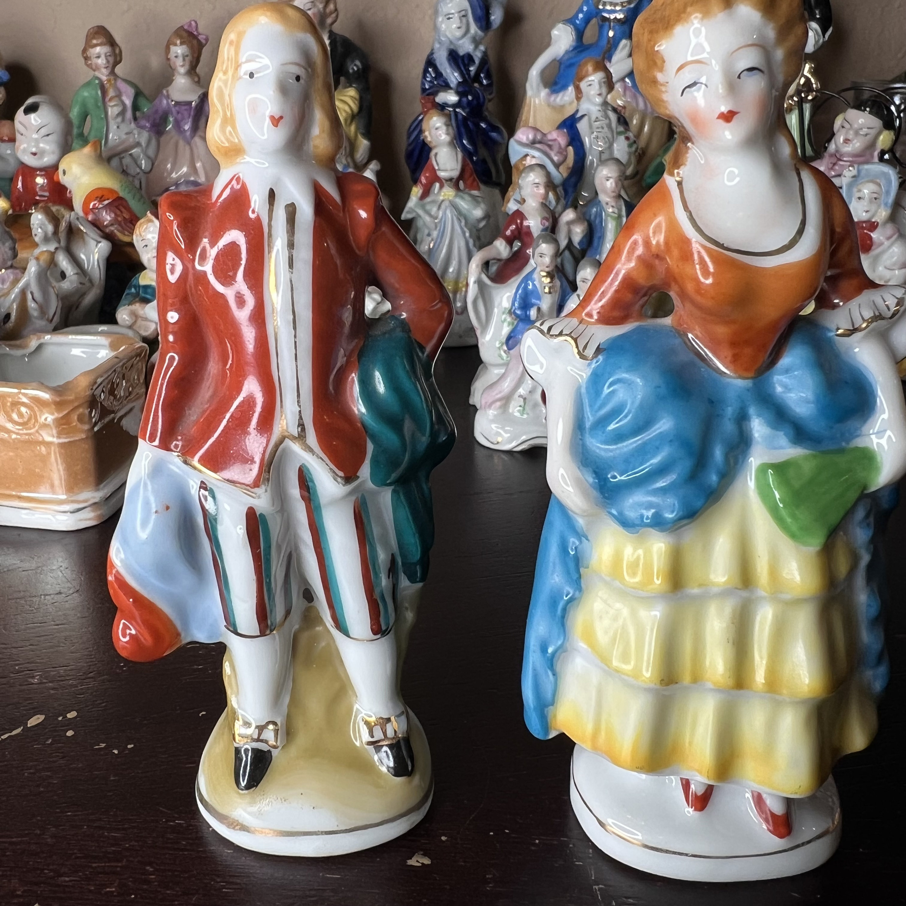Vintage 1940's Made in Occupied Japan Colonial Couple, Japanese