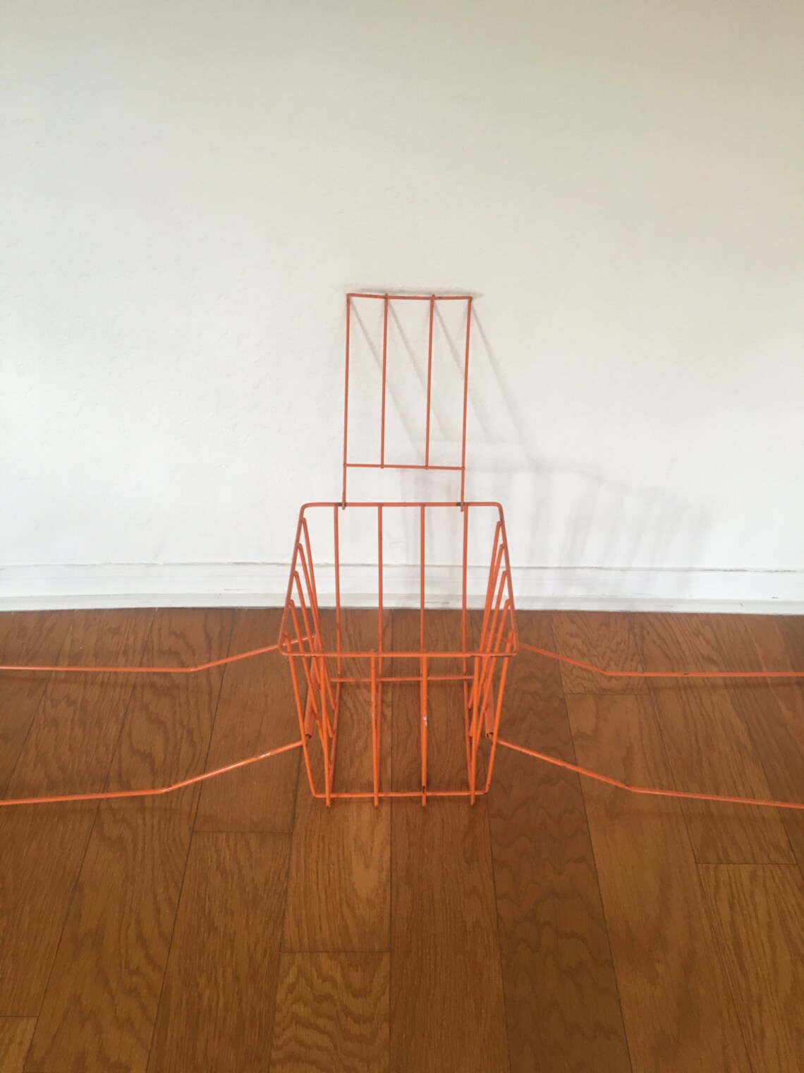 Vintage Bright Orange Tennis Ball Wire Cage Etsy