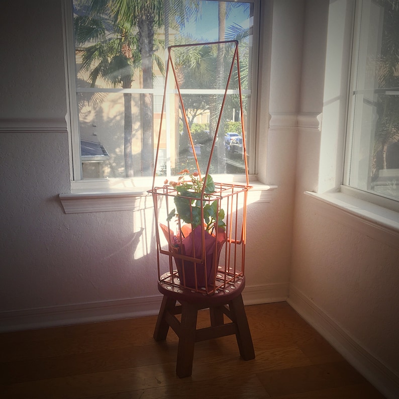 Vintage Bright Orange Tennis Ball Wire Cage Etsy