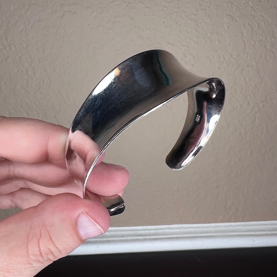 Vintage Solid Silver 925 Cuff Bracelet, Jewelry, … - image 1