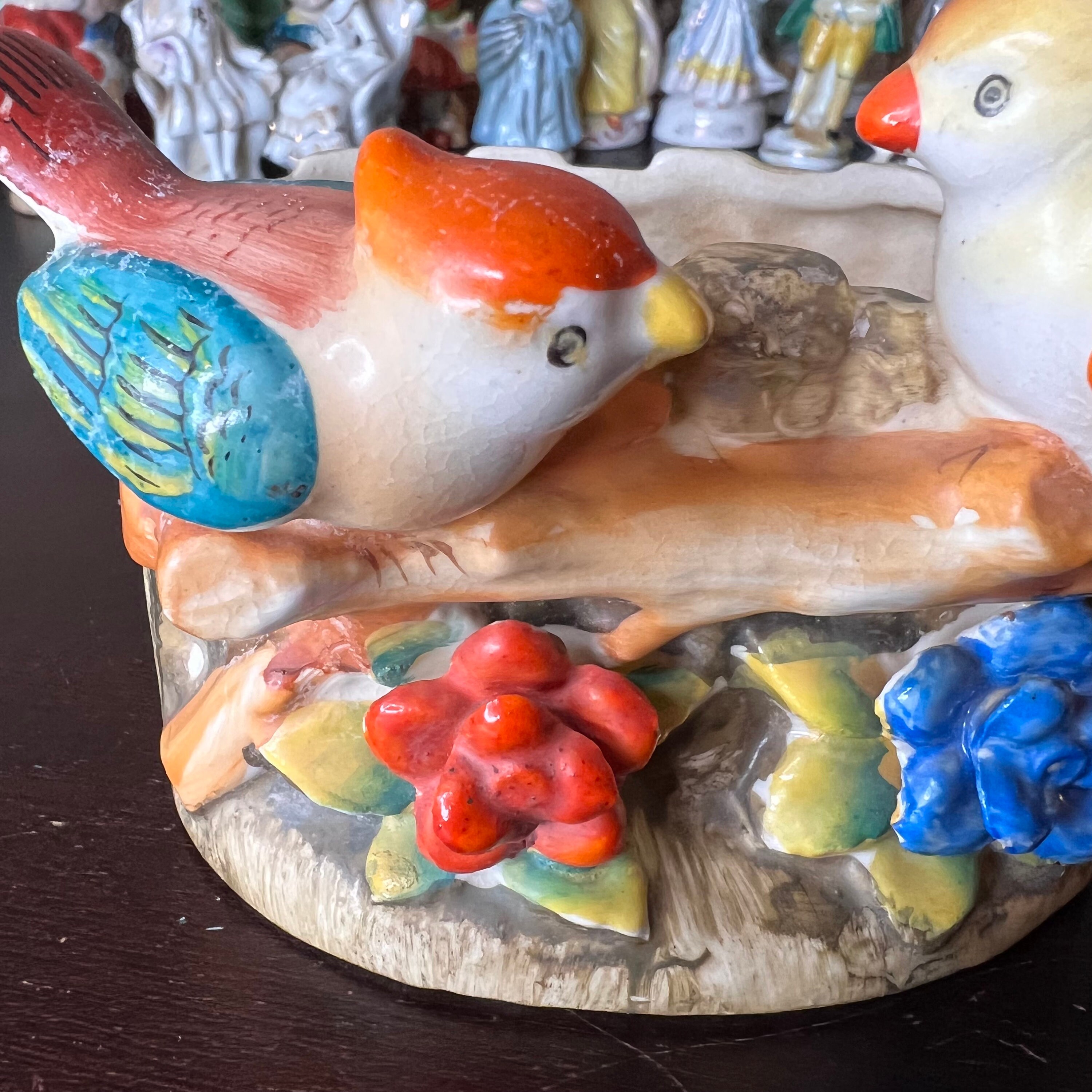 Vintage 1940's Made in Occupied Japan Bird & Flower Planter, Plant