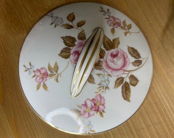 Vintage 1950's Noritake China Rosilla Lidded Sugar Bowl, Small
