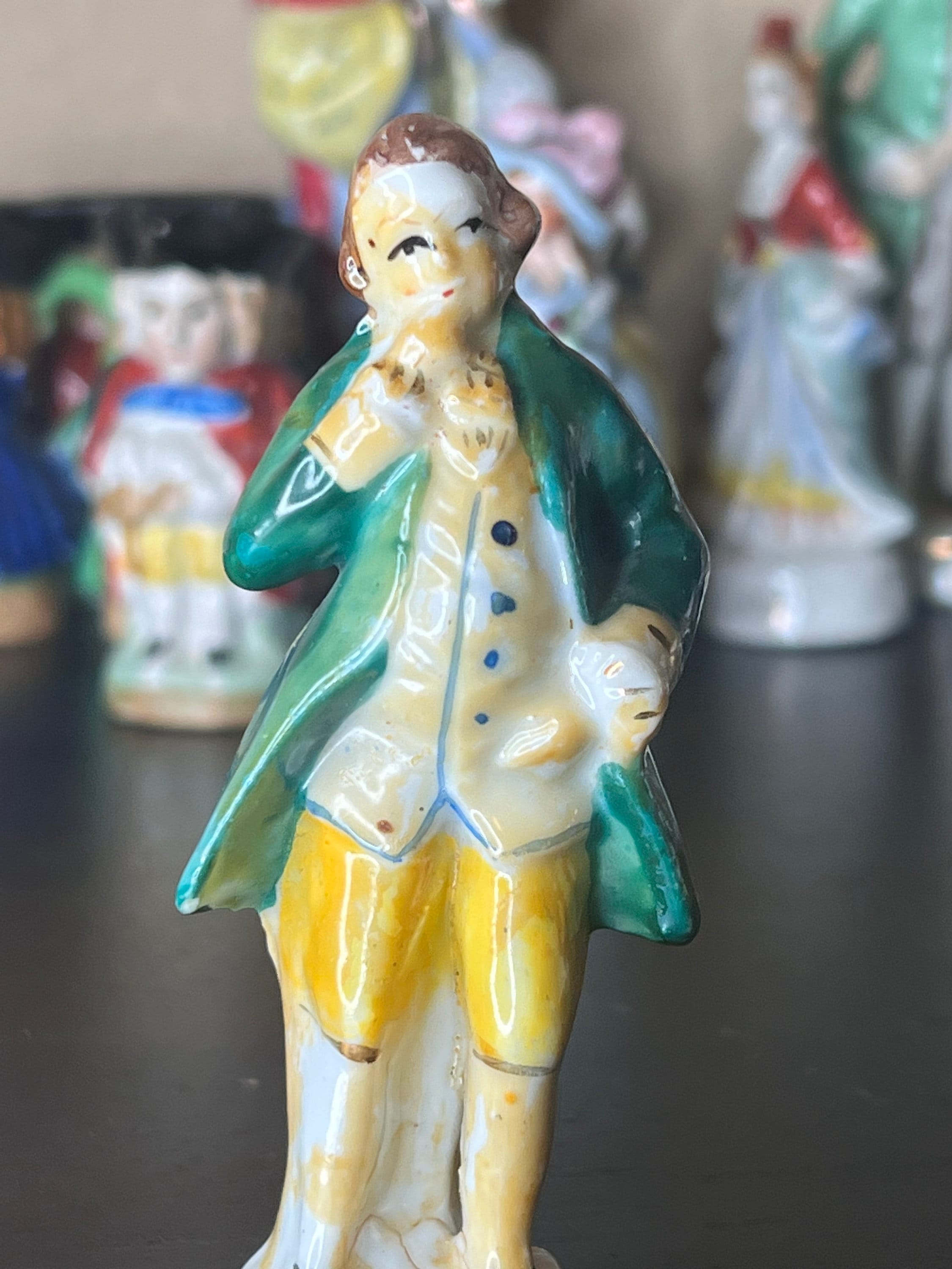 Vintage 1940's Made in Occupied Japan Colonial Man, MIOJ Porcelain