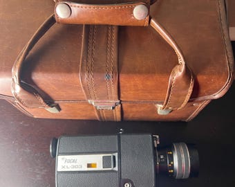 Vintage Focal XL-303 Super 8 Movie Camera With Case | Mid-century