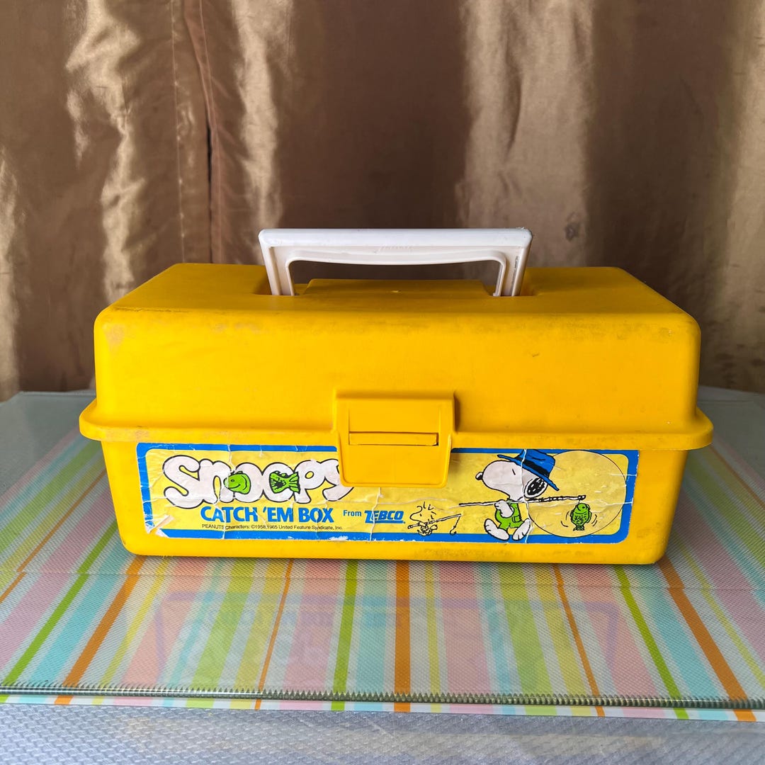 Vintage Snoopy Zebco Fishing Box Peanuts 1960s Decor - Etsy