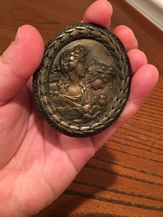 Vintage Bouwerie Lane Craft Guild Brass Belt Buck… - image 6