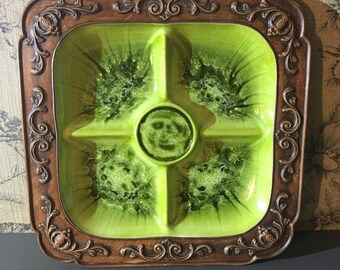 Treasure Craft USA Ceramic Platter with Four Divided Sections