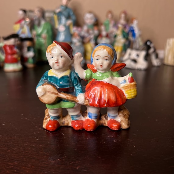 Vintage 1940's Made in Occupied Japan Boy & Girl Porcelain