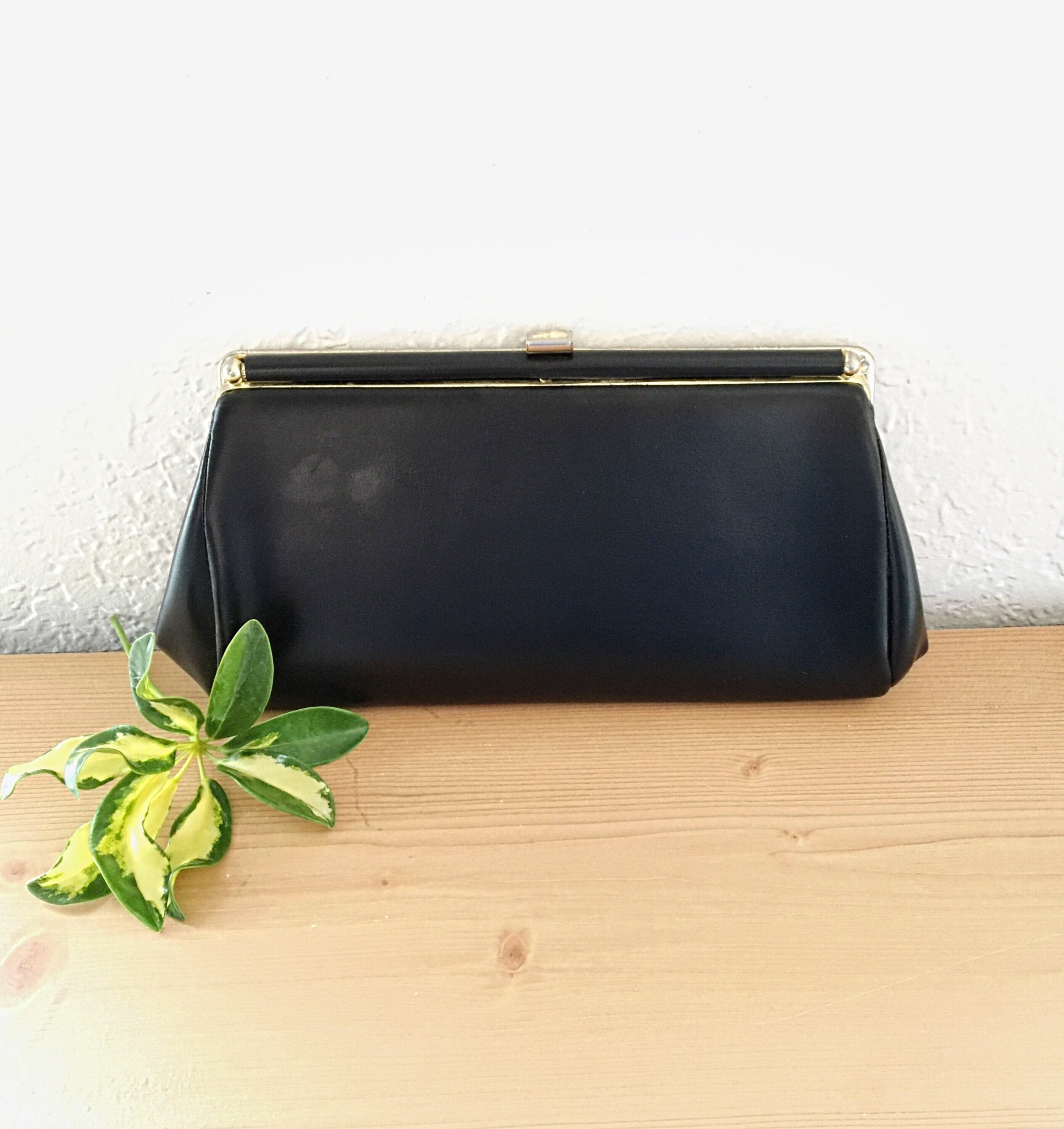 Buy Black Satin 8 Inch Clasp bronze Vintage Style Purse Frame Clutch Bag  Online in India - Etsy