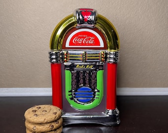Vintage 2002 Coca-Cola Jukebox Cookie Jar by Gibson