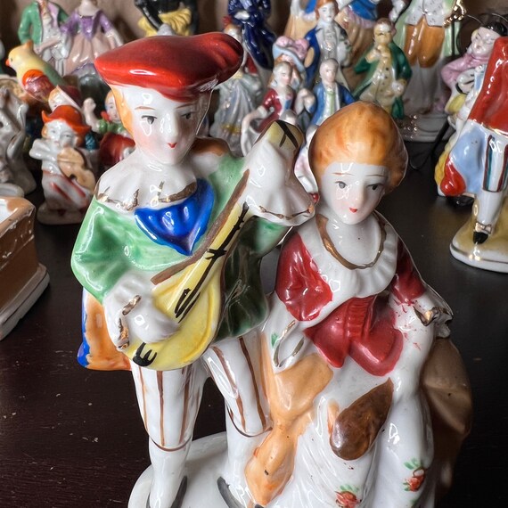 Vintage 1940's Made in Occupied Japan Colonial Couple Figurine