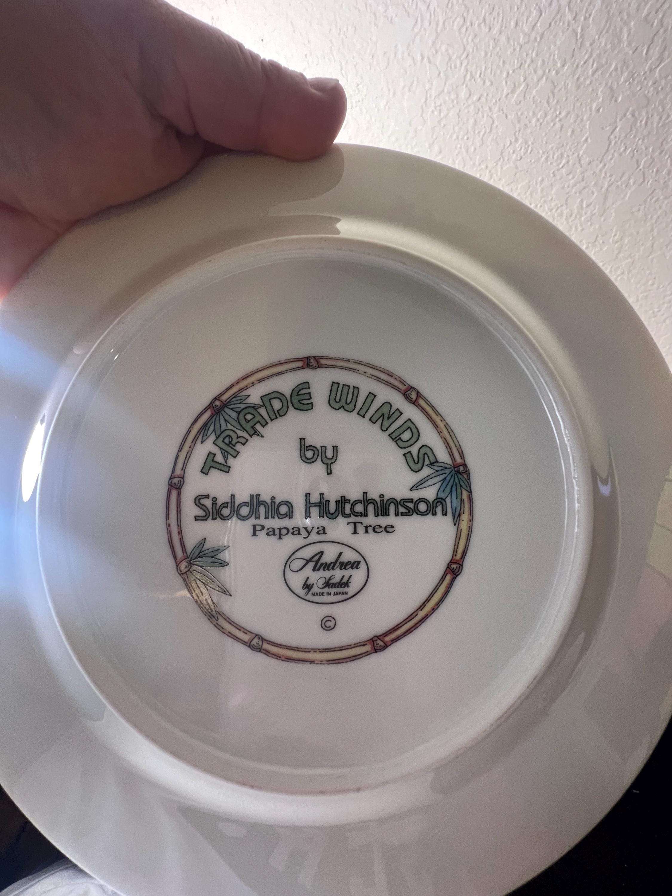 Vintage Andrea by Sadek Tradewinds Siddhia Hutchinson Palm Plate
