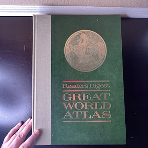 millésime 1969 Reader's Digest Great World Atlas, livres éducatifs, ressources pour l'enseignement à domicile, grande encyclopédie de référence, bibliothèque pour enfants, cartes