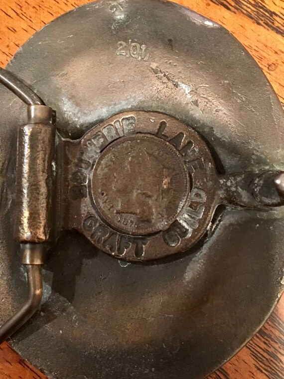 Vintage Bouwerie Lane Craft Guild Brass Belt Buck… - image 5